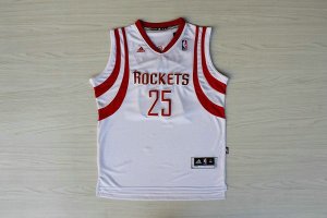 Maillot De Basket Houston Rockets Chandler Parsons 25 Tissus Sportif Fans Edition Blanc